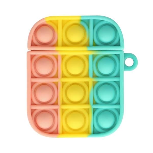 Airpods Fodral - AVIZAR - Bubble Pop - Silikon - Flerfärgad - 2 delar