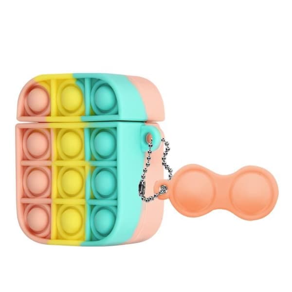 Airpods Fodral - AVIZAR - Bubble Pop - Silikon - Flerfärgad - 2 delar