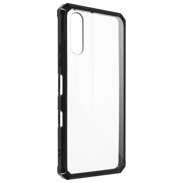 Sony Xperia 10 III Hårt fodral Förstärkta hörn Tunna Transparent Svart