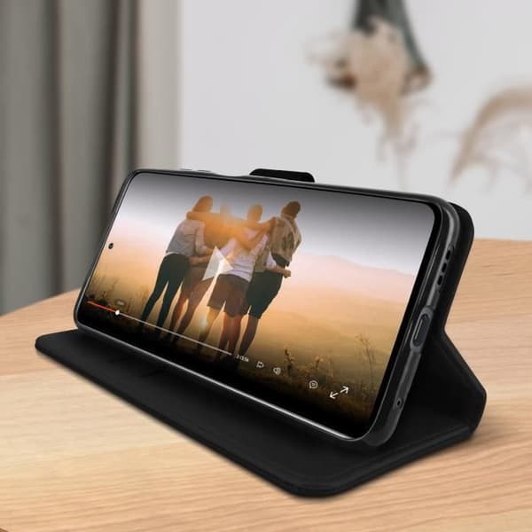 Fodral - Xiaomi - Redmi Note 10 Pro - Skydd - Kortfack - Videostöd - Svart