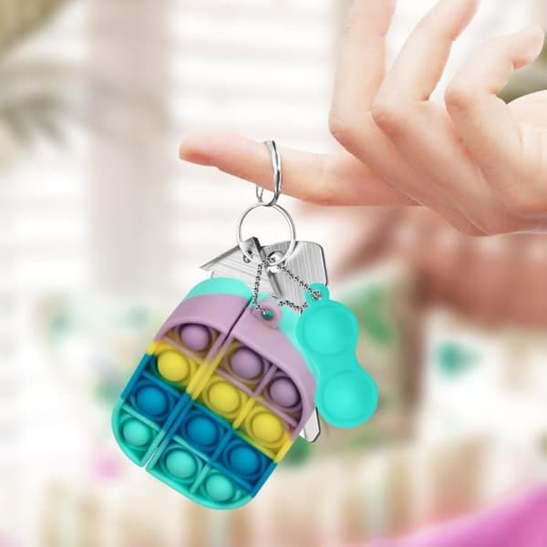 Airpods Pro Silikonfodral Bubble Pop Design 2 delar Flerfärgad