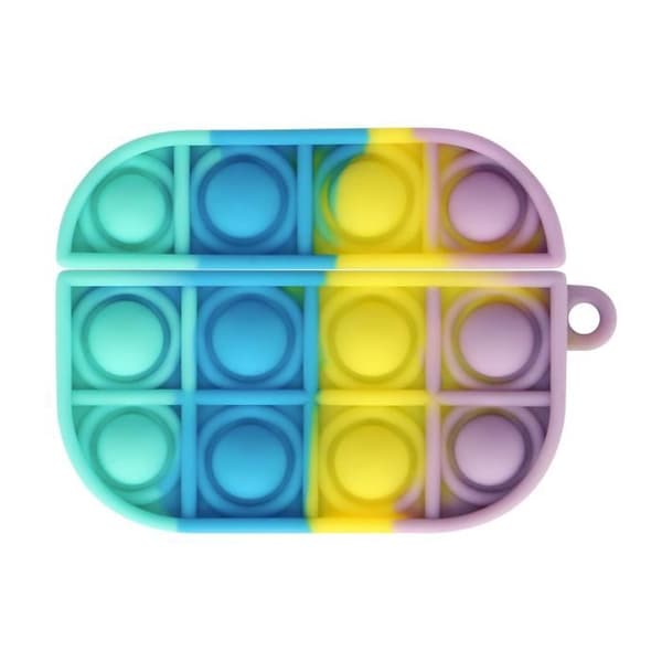 Airpods Pro Silikonfodral Bubble Pop Design 2 delar Flerfärgad