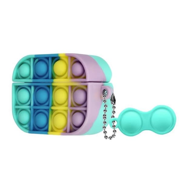 Airpods Pro Silikonfodral Bubble Pop Design 2 delar Flerfärgad