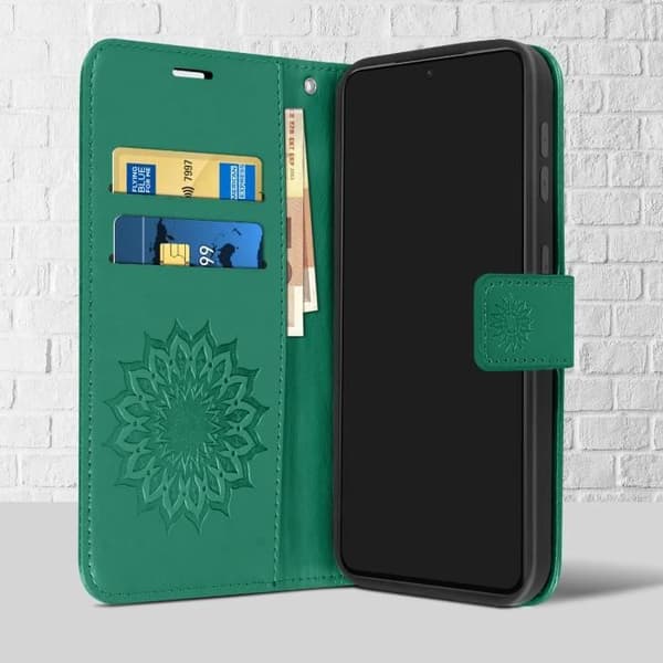 Etui för Samsung Galaxy S20 FE - AVIZAR - Mandala Blomma - Ekologiskt läder - Videostöd - Hel skydd