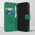 Miniatyrbild 3 av 4: Etui för Samsung Galaxy S20 FE - AVIZAR - Mandala Blomma - Ekologiskt läder - Videostöd - Hel skydd