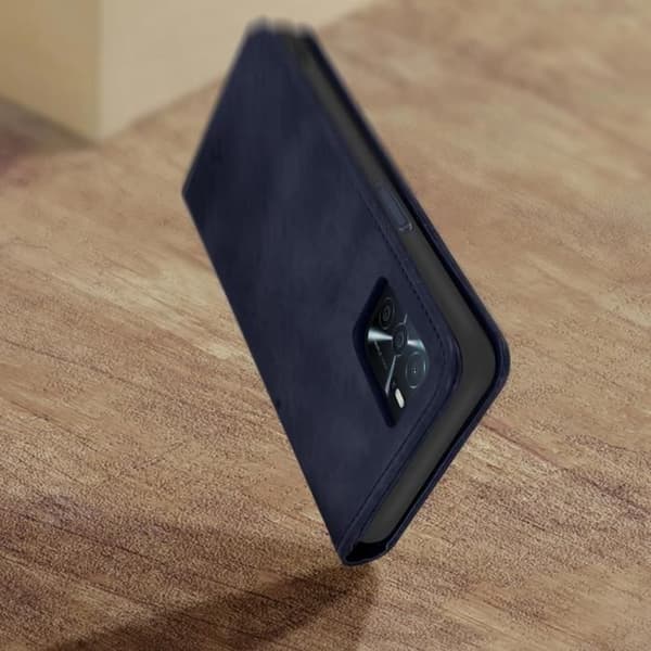 Étui Oppo A16 och A16s - AVIZAR - Folio Plånbok - Videostöd Funktion - Mörkblå