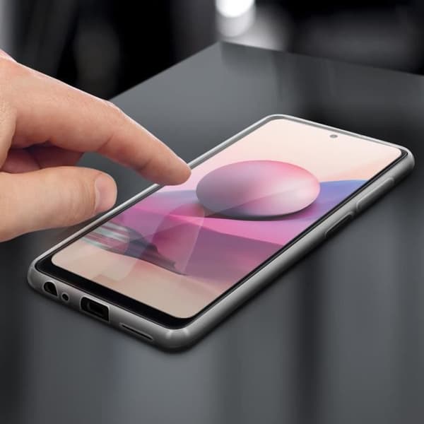 Skyddshölje och skyddsfilm - Xiaomi - Redmi Note 10s / Note 10 - Flexibel - Härdat glas 9H - Transparent