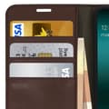 Miniatyrbild 4 av 4: Etui för Samsung Galaxy A50 - AVIZAR - Folio Läderfodral - Videostöd - Brun - Heltäckande Skydd