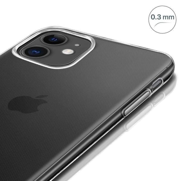 Coque iPhone 11 - AVIZAR - Mjuk - Transparent silikon - Ultra-tunn - Stötdämpning