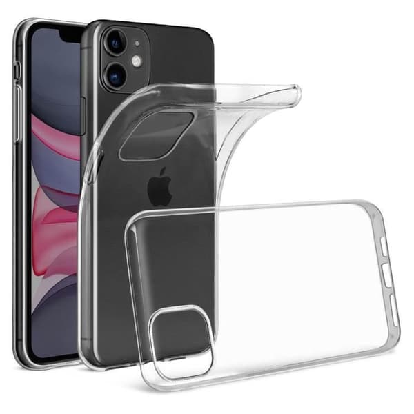 Coque iPhone 11 - AVIZAR - Mjuk - Transparent silikon - Ultra-tunn - Stötdämpning