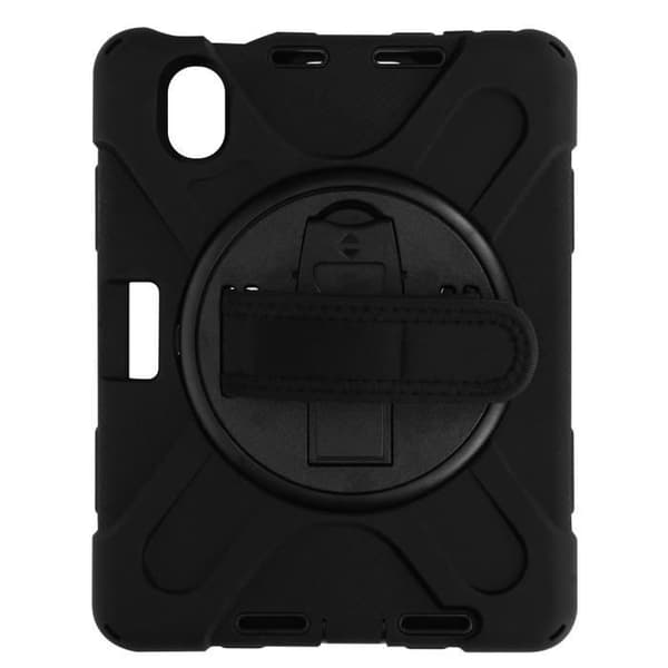 iPad Mini 2021 Fodral - AVIZAR - Stötsäker hybrid - Roterande handtag - Kickstand Video Support - Svart