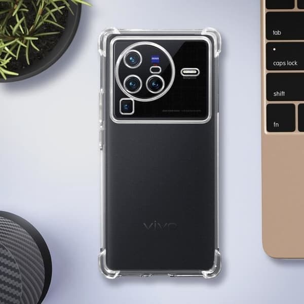 Fodral - AVIZAR - Vivo X80 Pro - Tunt och lätt - Transparent - Skydd mot stötar och repor