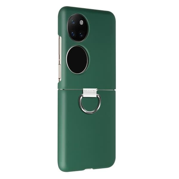 Huawei P50 Pocket Stelt fodral 2-delad Design Håller Ring Grön