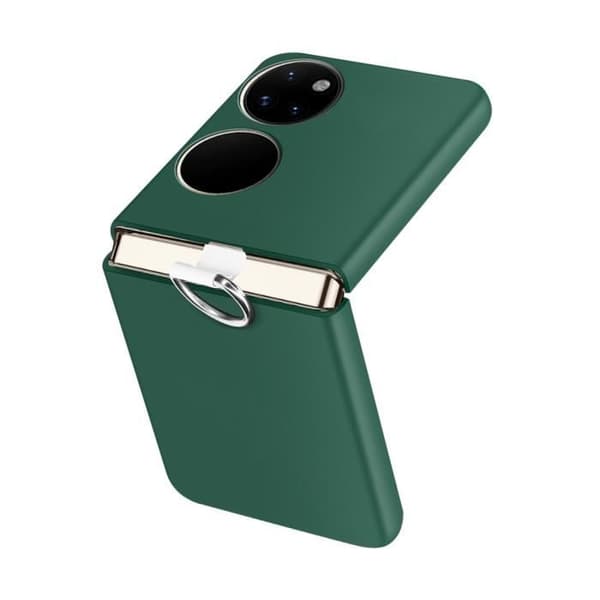 Huawei P50 Pocket Stelt fodral 2-delad Design Håller Ring Grön