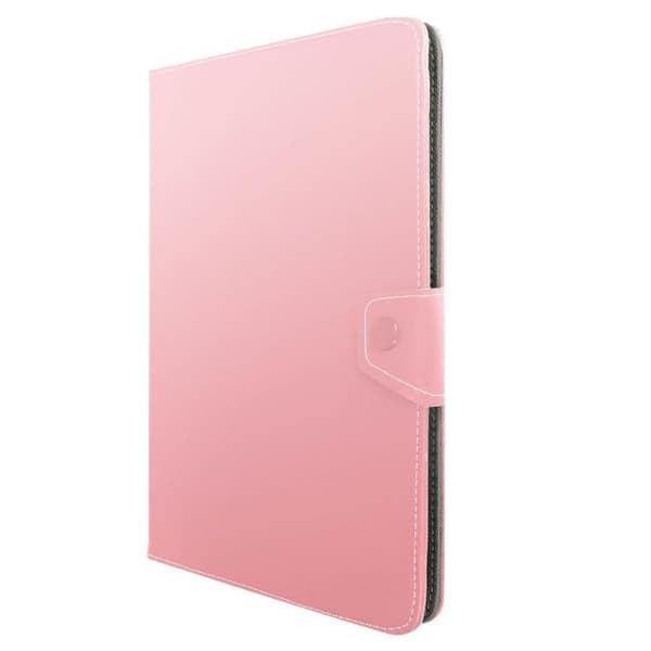 Housse Tablett - AVIZAR - Universell - Vintage Läder Effekt - Videostöd - Rosa
