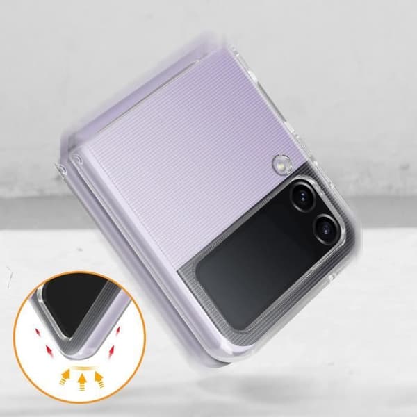 Mjukt skyddsfodral till Samsung Galaxy Z Flip4 - AVIZAR - Genomskinlig - Flexibel