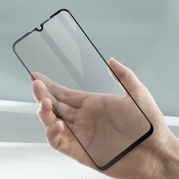 AVIZAR Skyddsfodral för Vivo V21 - Mjukt silikon och 9H härdat glas - Transparent Svart