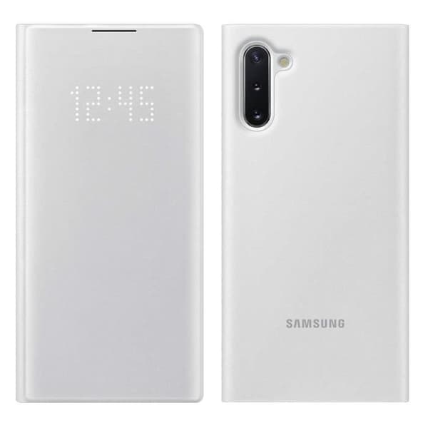 Hölster - Samsung - Galaxy Note 10 - Kreditkortfodral - LED View Cover - Vit