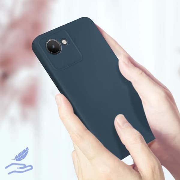 Realme C30 Halvstyv Soft-touch Tunt fodral midnattsblå