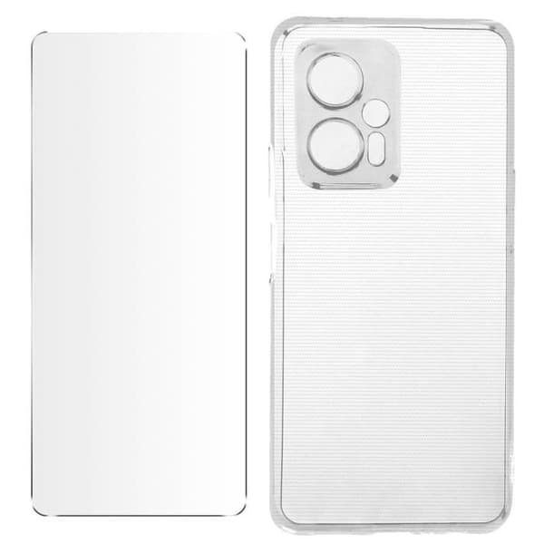 Xiaomi Poco X4 GT fodral - AVIZAR - 360° fullt skyddspaket - Mjuk silikon - 9H härdat glasfilm