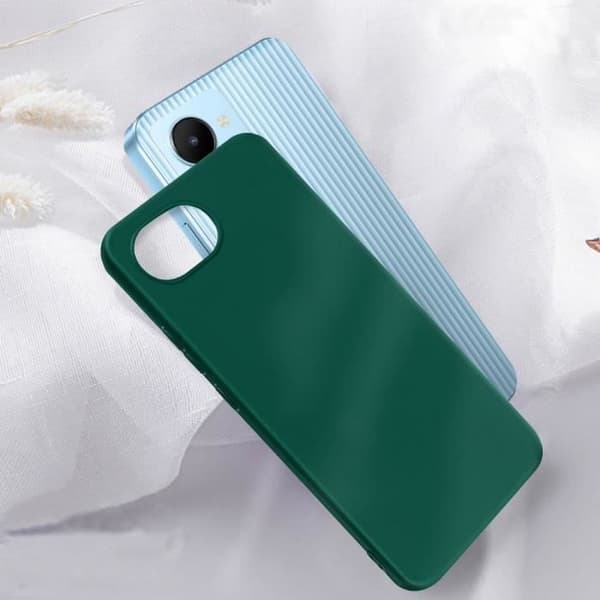 Realme C30 Flexibelt Silikonfodral Matt Finish Anti-Fingerprint Dark Green