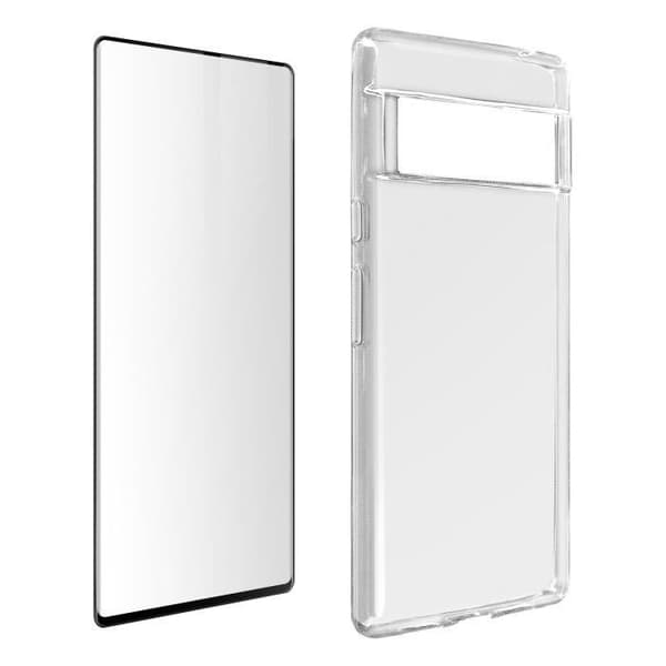 AVIZAR hårt fodral för Google Pixel 6 Pro - mjukt silikon och 9H härdat glasfilm