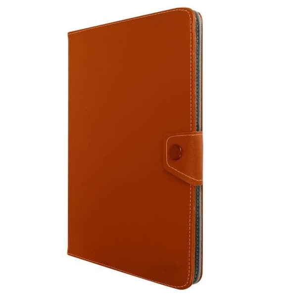 Universal 10 tums tabletfodral Åldrad lädereffekt Videostöd Orange
