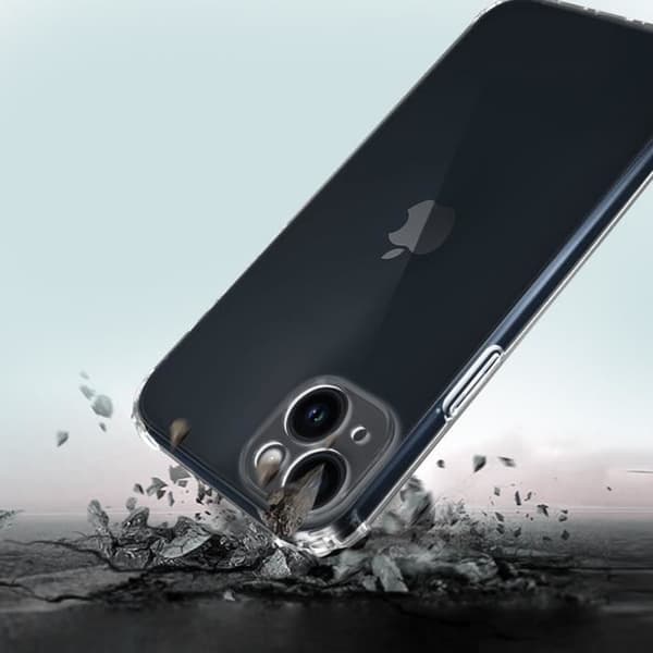 iPhone 14 Plus Fodral - AVIZAR - Soft Gel Silikon - Förstärkta hörn - Stötsäker Transparent