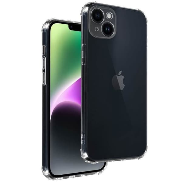 iPhone 14 Plus Fodral - AVIZAR - Soft Gel Silikon - Förstärkta hörn - Stötsäker Transparent