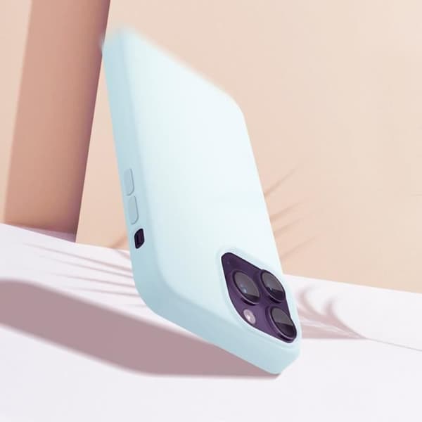iPhone 14 Pro Max Fodral Halvstyvt Tunn Inredning Mjuk Moxie isblå