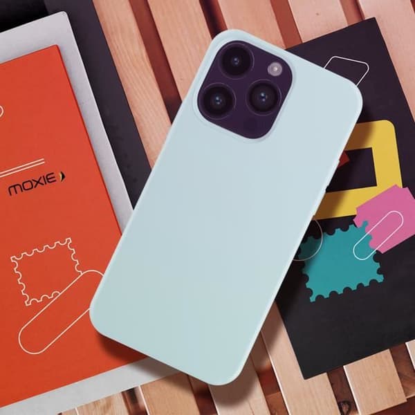 iPhone 14 Pro Max Fodral Halvstyvt Tunn Inredning Mjuk Moxie isblå
