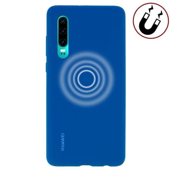 Coque - HUAWEI - P30 - Semi-rigid - Magnetiskt system - Mörkblå