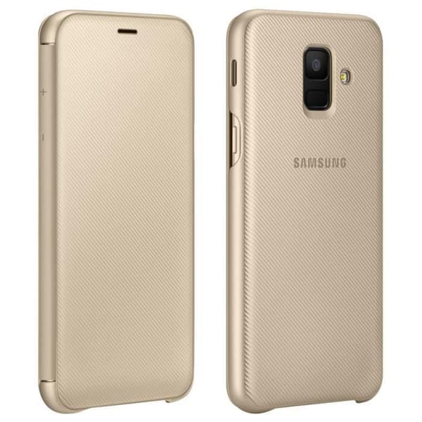 Samsung Plånboksfodral Samsung Galaxy A6+ Originalfodral Guld Plånboksfodral
