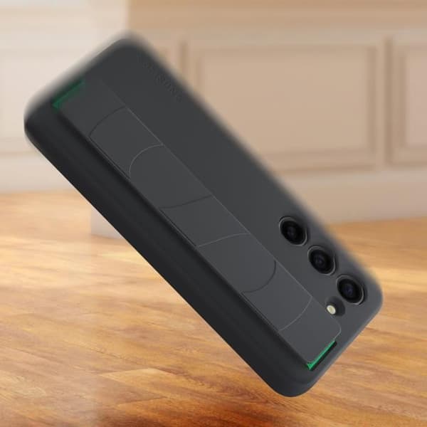 Galaxy S23 Silikonfodral med matt finish med originalrem Svart
