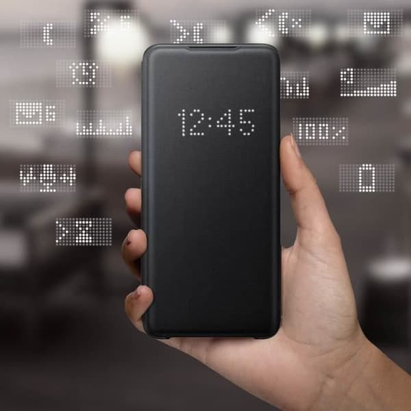 Fodral - Samsung - Galaxy S20 Ultra - Transparent Lock - Led View Cover - Svart
