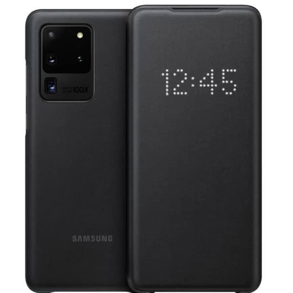 Fodral - Samsung - Galaxy S20 Ultra - Transparent Lock - Led View Cover - Svart