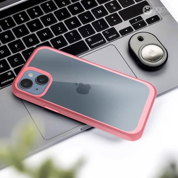 iPhone 14 Fodral Stötsäker Slim Kompatibel MagSafe Skin Supcase Rosa