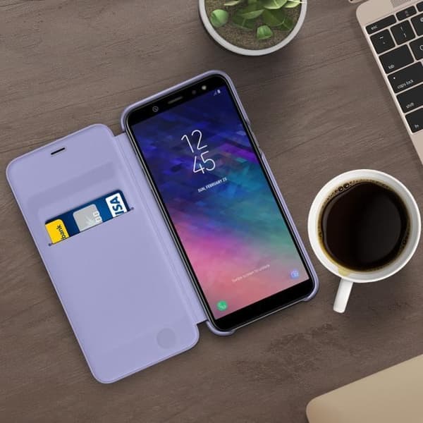 Samsung Plånboksfodral Samsung Galaxy A6+ Originalfodral EF-WA605 - Grå Blå