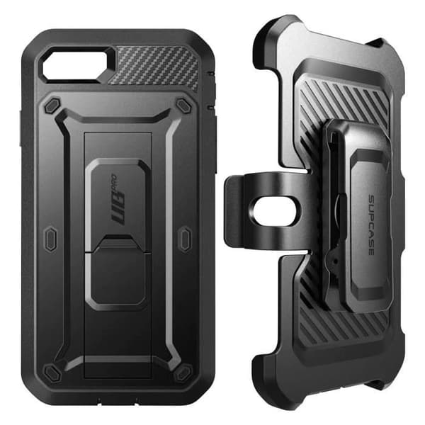 Skyddsfodral - Supcase - Unicorn Beetle Pro - Svart - iPhone SE 2022, 2020, 8 och 7 - Stötsäker 1.2m