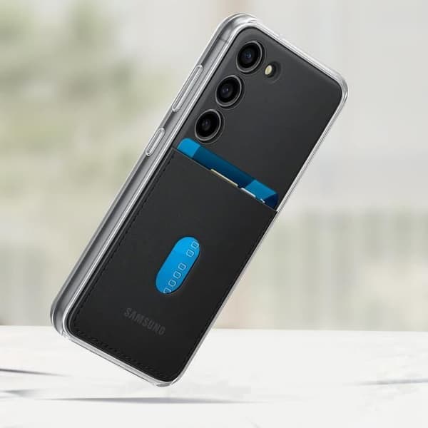 Fodral till Galaxy S23 Plus utbytbar baksida Originalkorthållare Svart