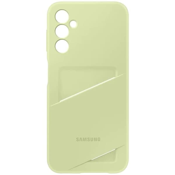 Original Samsung A14 4G och 5G Silikonfodral Kortplats Korthållare Limegrön