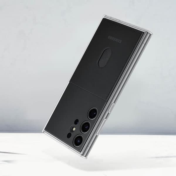 Fodral till Galaxy S23 Ultra Utbytbar baksida Original korthållare svart