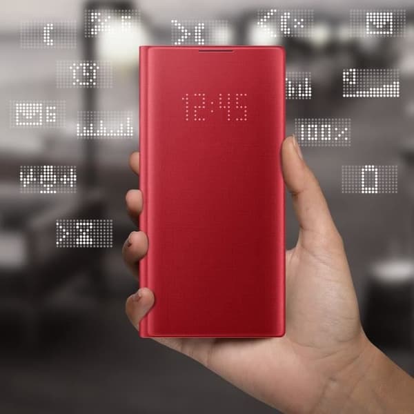 Hus - Samsung - Galaxy Note 10 - Kortfodral - LED View Cover - Röd