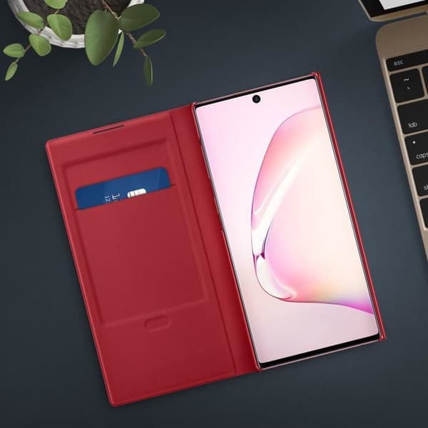 Hus - Samsung - Galaxy Note 10 - Kortfodral - LED View Cover - Röd