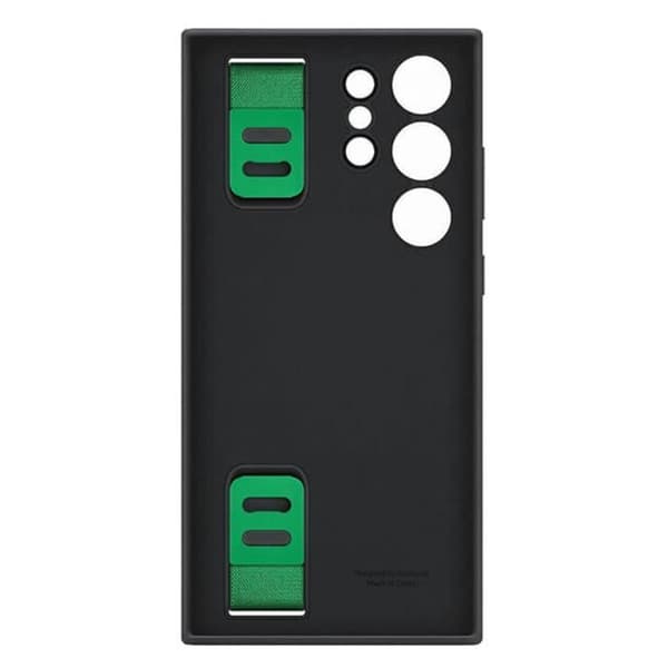 Galaxy S23 Ultra Silicone Matt Finish Fodral med originalrem Svart