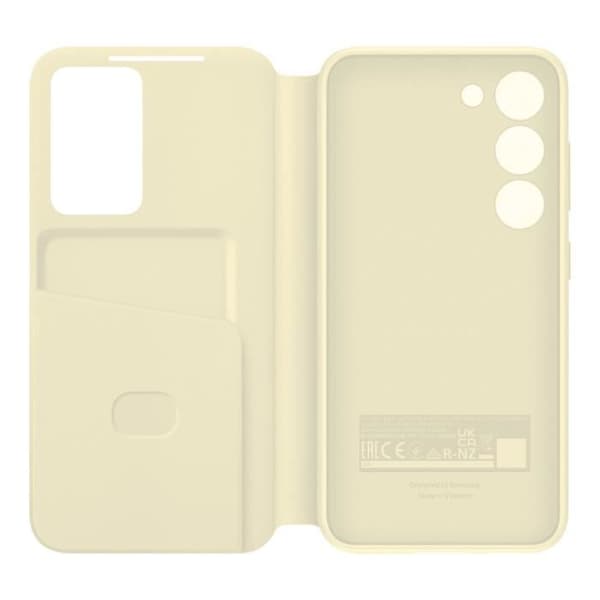 Samsung S23 Plus Fönsterfodral Smart Clear View Cover Original Cream