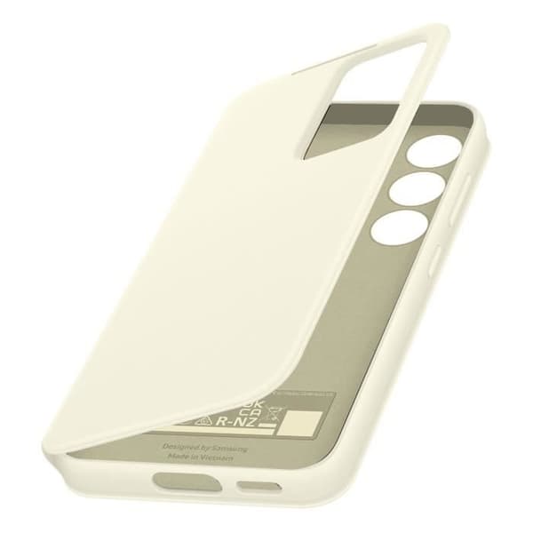 Samsung S23 Plus Fönsterfodral Smart Clear View Cover Original Cream