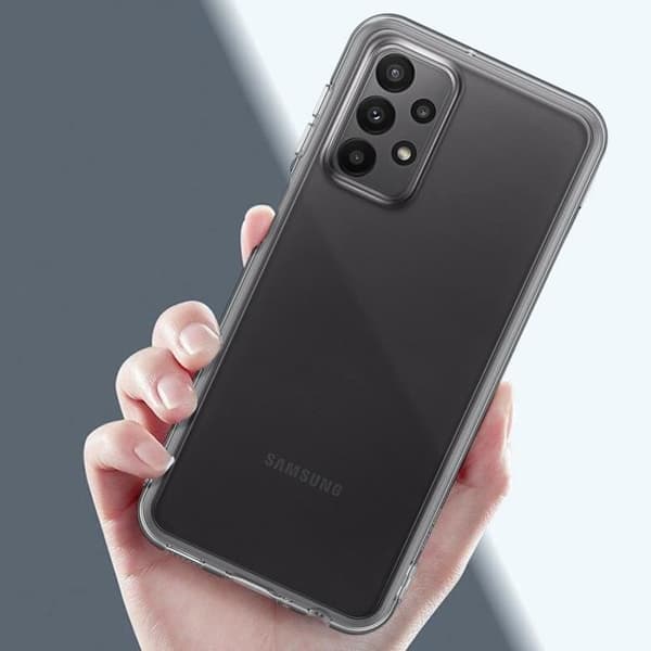 Originalfodral för Samsung A23 5G och M23 Soft Clear Cover Black Translucent