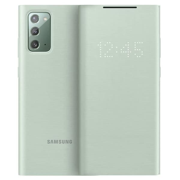 Fodral - Samsung - Galaxy Note 20 - Led View Cover - Grön - Semihårt - Taktile