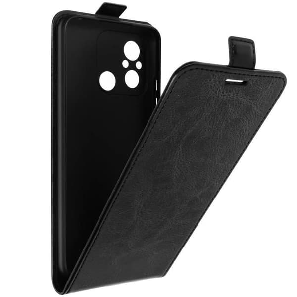 Fodral till Xiaomi Redmi 12C - AVIZAR - Magnetisk vertikal flip - Svart - Korthållare